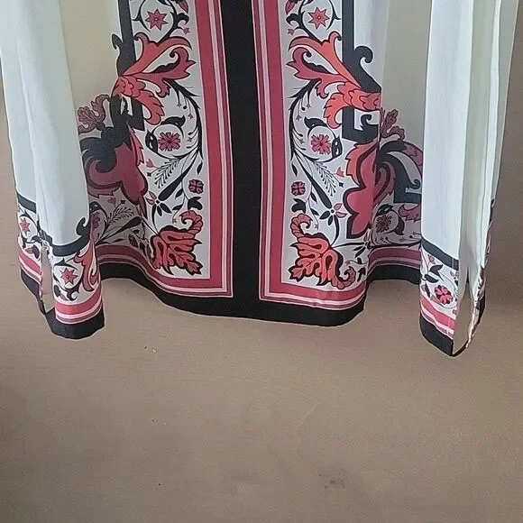 NEW Alice Temperley Red Russian Floral Rose Holiday Silk Maxi Long Skirt 6 M - Picture 8 of 15